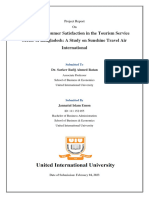 Dspace - Measuring Consumer Satisfaction in The Tourism Service Sector of Bangladesh - A Study On Sunshine Travel Air International