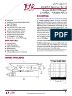 Features Description: Ltc2152-12/ Ltc2151-12/Ltc2150-12 Single 12-Bit 250Msps/ 210Msps/170Msps Adcs