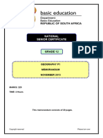 Geography P1 Nov 2015 Memo Eng