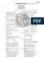 Chemical Kinetics Practice Sheet