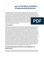 Research Paper On The Future of Artificial Intelligence in Cybersecurity by Sairam