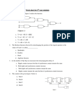 Work Sheet On DLD