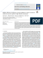 Inhibitor Efficiency of Migratory Corrosion Inhibitors To Reduce Corrosion in Reinforced Concrete Exposed To High Chloride Environment