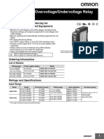 Single-Phase Overvoltage/Undervoltage Relay: K8Ak-Vw