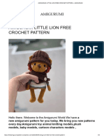 Amigurumi Little Lion Free Crochet Pattern - Amigurumi