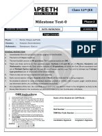 Milestone Practice Test - 0 (Home Assignment) - Test Paper