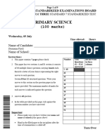 Mzuzu City STD 7 Primary Science