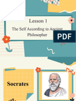 The Self by Ancient Philosophers