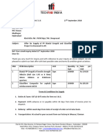 PP Biaxial Geogrid Quot To NCC Amaravathi Project - 27th Sep 2018