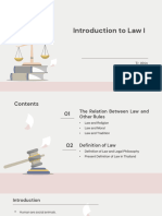 Introduction To Law I