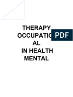 Occupational Therapy in Mental Health