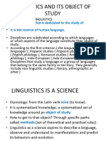 Linguistics and Its Object of Study