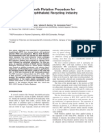 Optimization of Froth Flotation Procedure For Poly (Ethylene Terephthalate) Recycling Industry