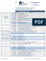 Academic Calendar of First Semester 2023-2024 - Approved