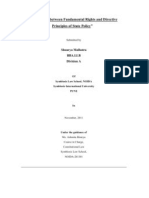 Relationship Between Fundamental Rights and Directive Principles For State Policy