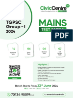 TGPSC Group-1 Mains Test Series 2024 - Detailed Schedule