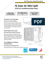 EG4 12K BTU AC DC Plug N Cool Solar AC Spec Sheet