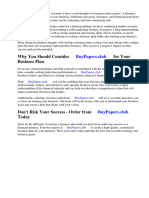 Financial Planner Business Plan Sample