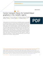 Carrier Transport Theory For Twisted Bilayer Graphene in The Metallic Regime