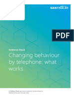 Changing Behaviour by Telephone What Works