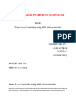 Water Level Controller Using 8051 Microcontroller. Report