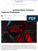 Ethical Hacking Cheat Sheet - Common Tools and Techniques - Codel