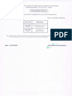 Timetables For M.Tech III Sem R21 July 2024 Exams