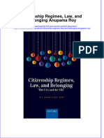 Citizenship Regimes, Law, and Belonging Anupama Roy Full Chapter Instant Download