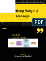 Advertising Budget & Message