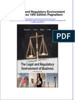 The Legal and Regulatory Environment of Business 19th Edition Pagnattaro Full Chapter Instant Download