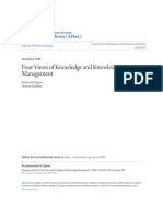 Four Views of Knowledge and Knowledge Management