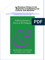 Publishing Romance Fiction in The Philippines (Elements in Publishing and Book Culture) Jodi Mcalister Full Chapter Instant Download