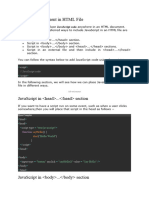 JavaScript Placement in HTML File