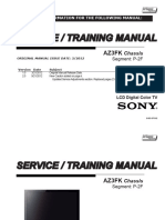 Sony kdl-32bx353 32bx354 40bx453 46bx453 Chassis Az3fk Ver.2.0 Segm.p-2f STM