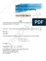 Mathocrat Linear Algebra Pyqs 1992 To 2022