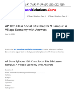 AP 10th Class Social Bits Chapter 9 Rampur - A Village Economy With Answers - AP Board Solutions