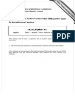 0620 Chemistry: MARK SCHEME For The October/November 2009 Question Paper For The Guidance of Teachers