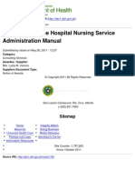 Department of Health - Finalization of The Hospital Nursing Service Administration Manual - 2011-07-13