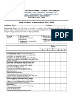 SAGE Candidate Evaluation Form