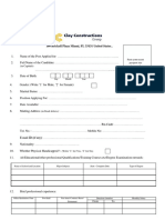 Clay Constructions Group Application Form