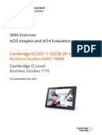 Skills Exercises - AO3 Analysis and AO4 Evaluation