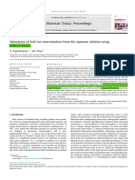 Adsorption of Lead Ion Concentration From The Aqueous Solution Using