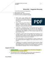 W5 Chapter 4 - Linguistic Diversity - Module