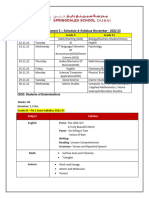 PA 2 Exam Schedule & Syllabus Secondary School 2022 23