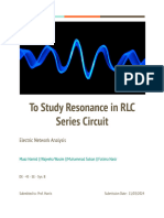 ENA Lab Report RLC Series Circuit Resonance