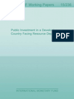 Public Investment in A Developing Country Facing Natural Resource Depletion