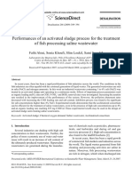 Performances of An Activated Sludge Process For The Treatment of Fish Processing Saline Wastewater