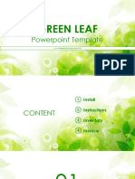 Green Leaf Powerpoint Template