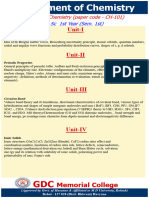 Inorganic Chemistry (Paper Code - CH-101) : B.SC 1st Year (Sem. 1st)