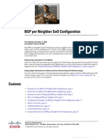 BGP Per Neighbor Soo Configuration: First Published: November 17, 2006 Last Updated: February 28, 2007